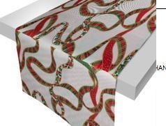 Tkanina Świąteczna Wstążka 280 cm Białe Tło