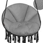Huśtawka LUNA Czarny+poduszka Columbia Oxford Szar