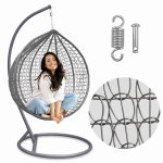 Fotel wiszący Kokon Classy 195x100 Szary + stelaż