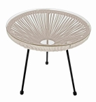 Stolik ogrodowy PATIO TABLE ACAPULCO Biały White
