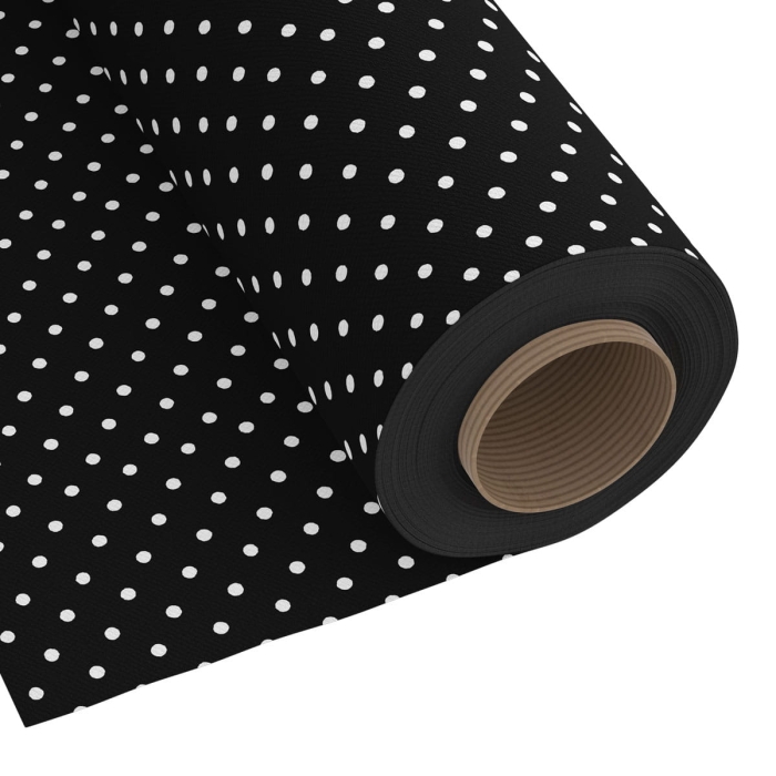 Tkanina Dekoracyjna Happy 280cm Czarny w Białe Kro