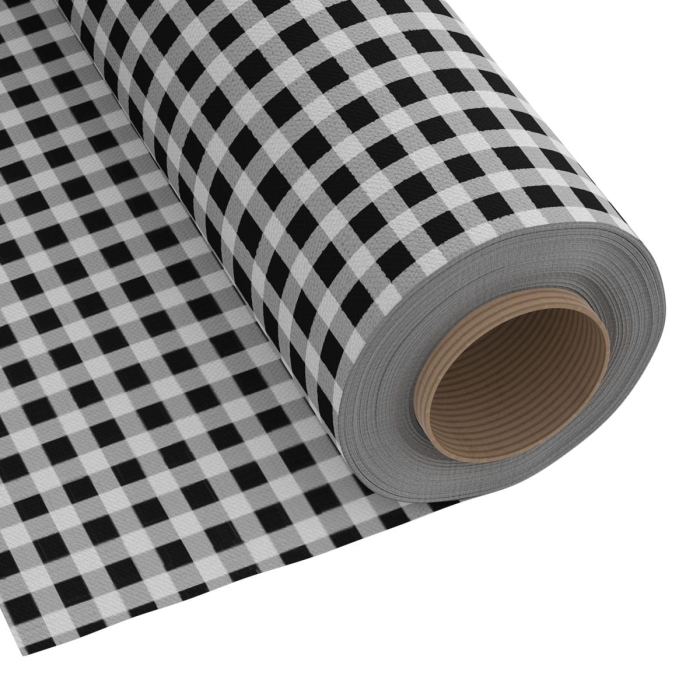 Tkanina Dekoracyjna Happy Kratka - 280 cm Czarna