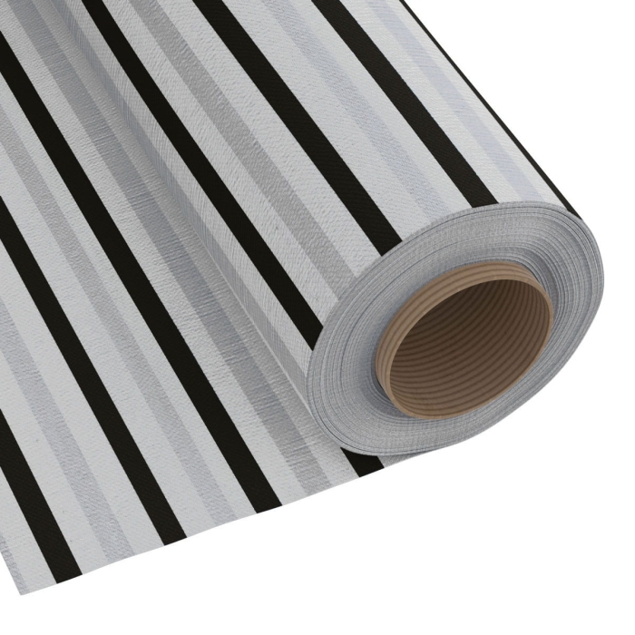 Tkanina Dekoracyjna Happy Duże Pasy 280 cm Czarne