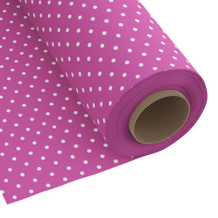 Tkanina Dekoracyjna Happy 280 Róż w Białe Kropki