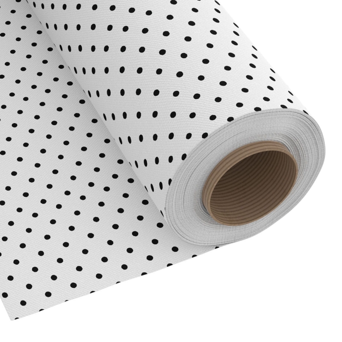 Tkanina Dekoracyjna Happy 280cm Biała W Czarne Kro