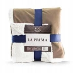 KOC PLED dwustr. La Prima Sherpa 130x170 Beż Kawa