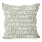 Poszewka Jess Bombki białe na lnie 40x40 cm