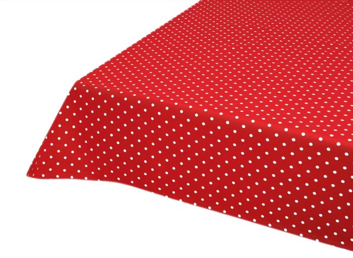 Obrus - Happy 110x160 - Czerwony w Białe Kropki