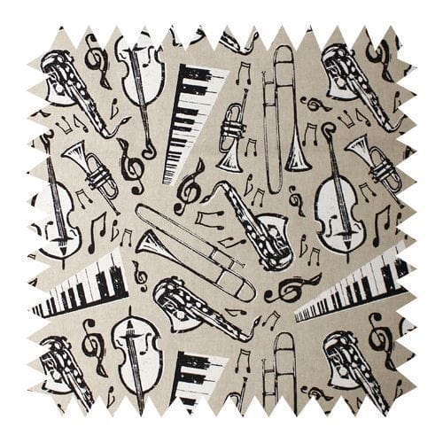 Tkanina Dekoracyjna Instrumenty na Lnie - 280cm