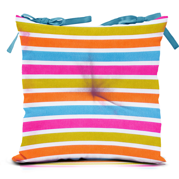 Poduszka Silla Bawełna Kolorowe Paski 40x40 cm Róż
