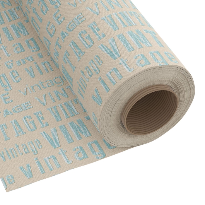 Tkanina Dekoracyjna LETTERS 280cm Turkus beż