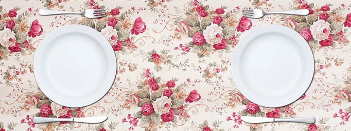 Bieżnik Dekoracyjny na stół 40x110cm Blumen Bordo