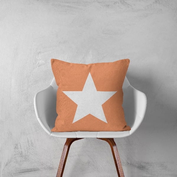 Poszewka Estrella Gwiazda bawełna 40x40 Pomarańcz