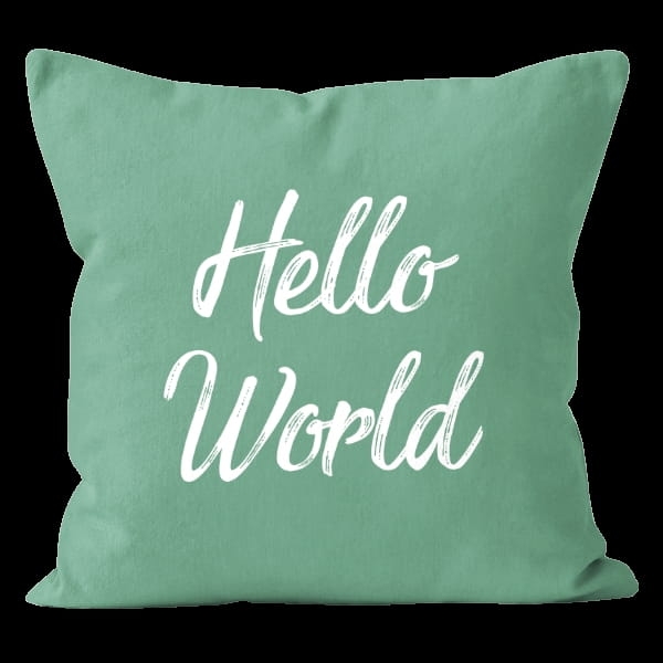 Poszewka Jess Hello World Mięta #606  40x40 cm