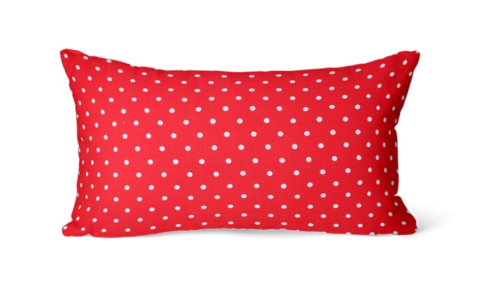 Poszewka Jess Happy Białe kropki 30x50 - czerwony