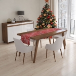 Bieżnik dekoracyjny 40x135 CM LUXURY Shiny BORDO