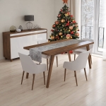 Bieżnik dekoracyjny 40x135 CM LUXURY Shiny Beż