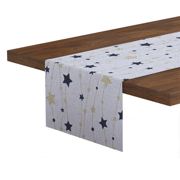 Bieżnik świąteczny 40x110 cm  Gwiazdki Złote