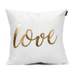 Poduszka Gold Love velvet LOVE 40x40 biały złoty