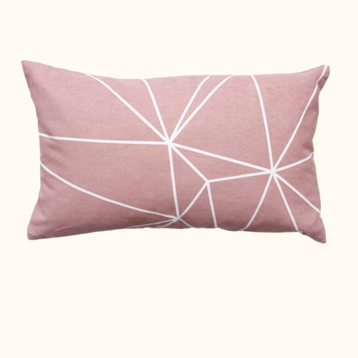 Poszewka bawełna Vertos S 30x50 geometria Róż