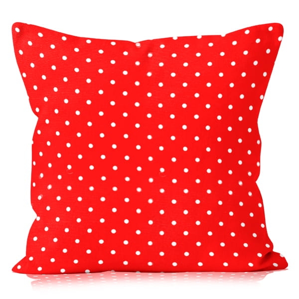 Poszewka Jess Happy Czerwona w Białe Kropki 40x40