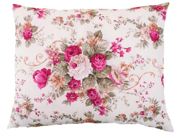 Poduszka Jess bawełna 50x60cm XXL Blumen Bordo