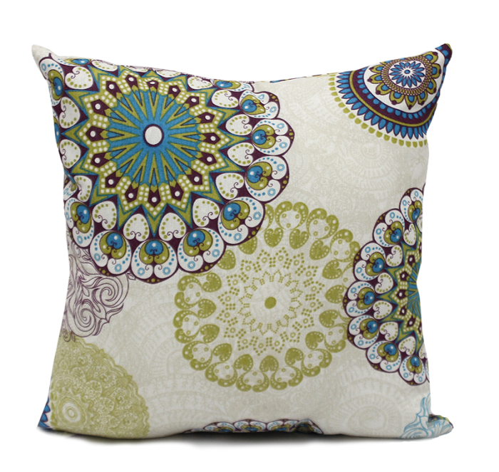 Poduszka Cleo Mandala Zielono- Niebieska 40x40 cm