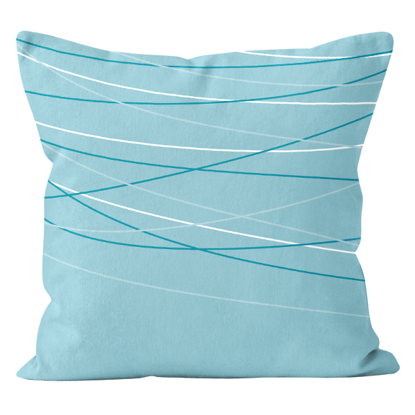 Poszewka Jess Vertos 45x45 cm pasy Niebieski