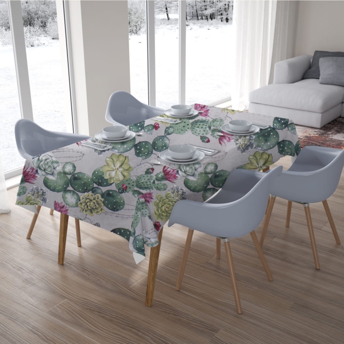 Obrus Kaktusy Eden Zielony 135x200cm