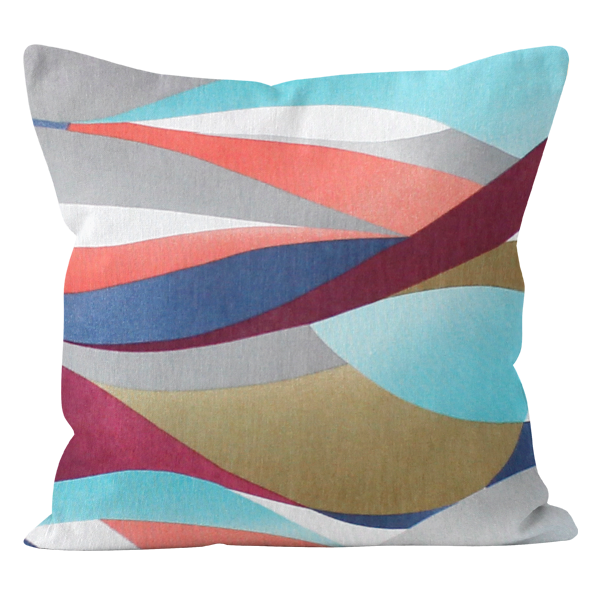 Poszewka dekoracyjna Fala Turkus 45x45 cm