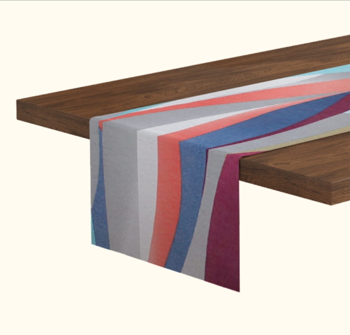 Bieżnik dekoracyjny  Fala Turkus 40x135