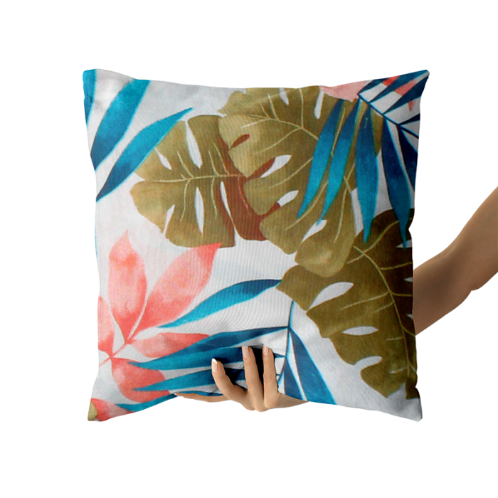 Poszewka dekoracyjna JESS Pink Leaves 45x45 cm