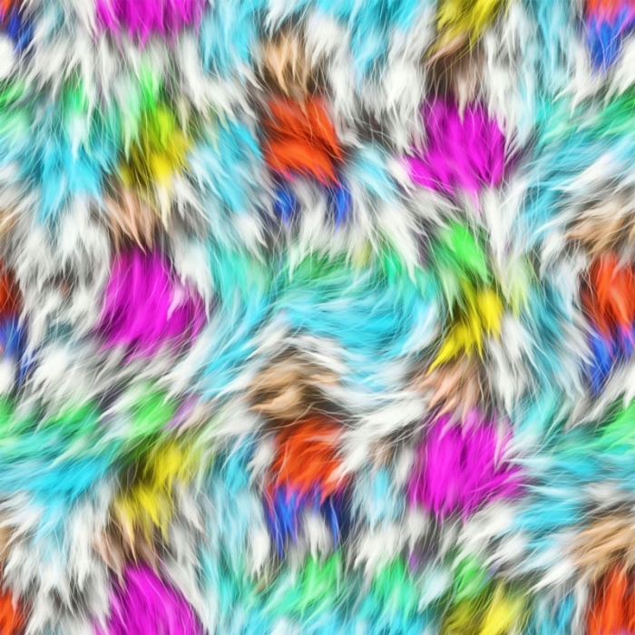 Tkanina Futro 100% Bawełna 280cm Multikolor