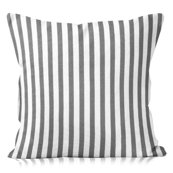 Poszewka dekoracyjna Happy paski szary - 45x45