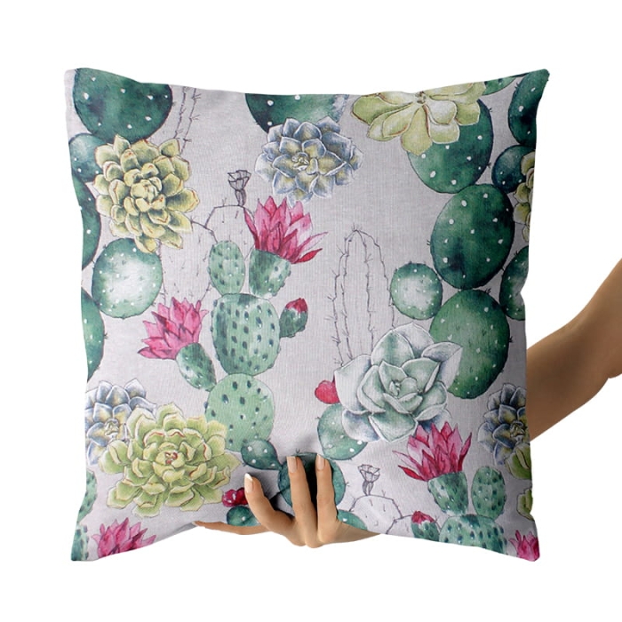 Poduszka Cleo Kaktusy Eden Zielony 40x40