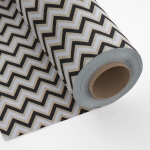 Tkanina Brilliant PREMIUM Zygzak 280 Czarny złoty