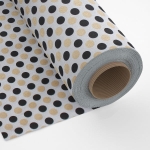 Tkanina Brilliant PREMIUM kropki 280 Czarny złoty