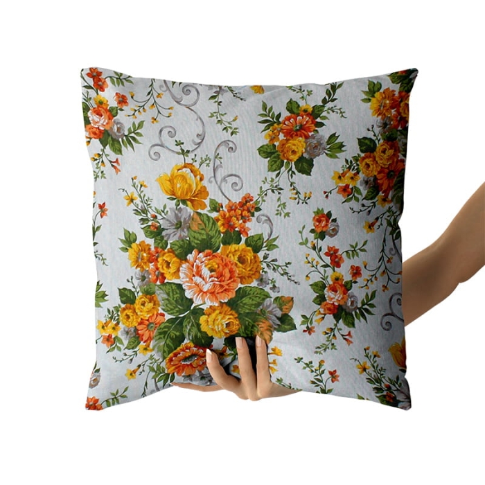 Poszewka dekoracyjna JESS Blumen Żółty 40x40cm