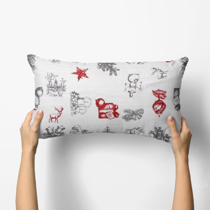 Poduszka Cleo Bałwanek brokat 30x50 cm