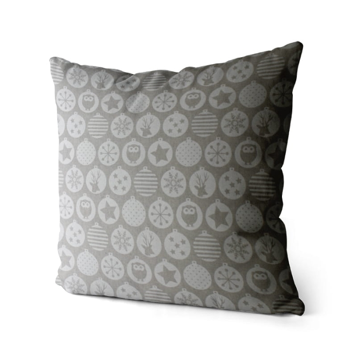 Poduszka dekoracyjna JESS Białe bombki 45x45 cm