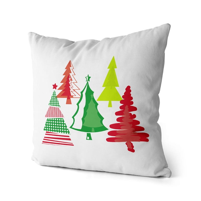 Poszewka Św. Premium 45x45 cm CHOINKA Kolorowe