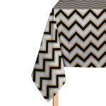 Obrus Brilliant ZygZak 135x180 Czarno Złoty