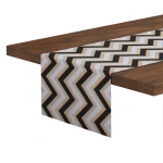 Bieżnik Brilliant ZygZak Czarno Złoty 40x135