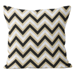 Poduszka Cleo Brilliant ZygZak Czarno Złoty 40x40