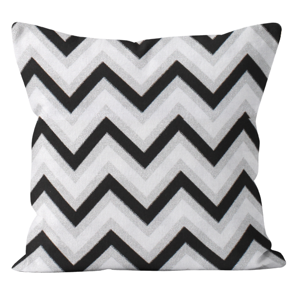 Poduszka Jess Briliant Zygzak Czarno Sr. 40x40cm