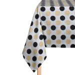 Obrus Brilliant Kropki 135x300 Czarno Złoty