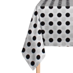 Obrus Brilliant Kropki 135x300 Czarno Srebrny