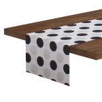 Bieżnik Brilliant Kropki Czarno Srebrny 40x135