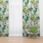 Zasłona Tunel Fenix Liście Zielony 140x250