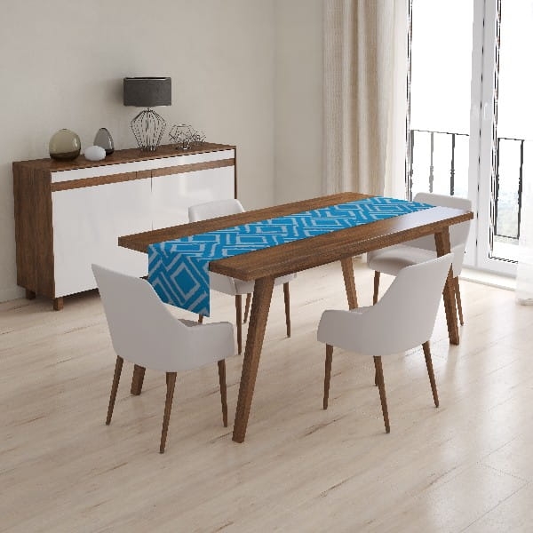 Bieżnik dekoracyjny JANE Premium niebieski 40x110